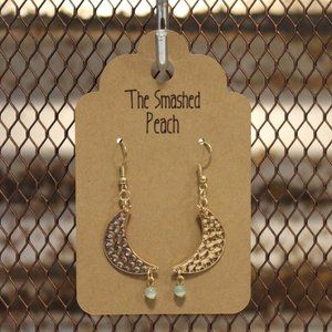 Moon | Luna | Earrings | Jewelry | Handmade | Gold